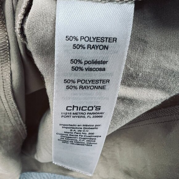 Zenergy Chicos Women Hoodie 0 Small Tan‎ Pullover 1/4 Zip Hooded Sweatshirt - Picture 6 of 11